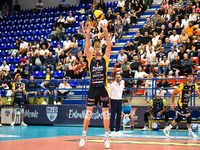 Antonov Oleg of Yuasa Battery Grottazzolina participates in the SuperLega Credem Banca match between Yuasa Battery Grottazzolina and Mint Ve...