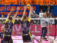 Szwarc Arthur of Mint Vero Volley Monza participates in the SuperLega Credem Banca match between Yuasa Battery Grottazzolina and Mint Vero V...