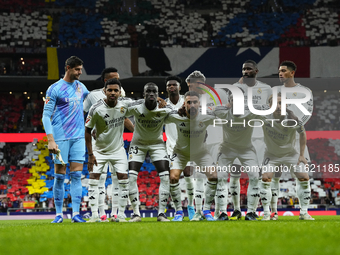 Real Madrid line up during the LaLiga match between Atletico de Madrid and Real Madrid CF  at Estadio Civitas Metropolitano on September 29,...