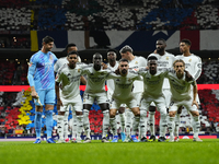 Real Madrid line up during the LaLiga match between Atletico de Madrid and Real Madrid CF  at Estadio Civitas Metropolitano on September 29,...