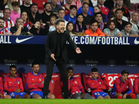 Diego Pablo Cholo Simeone head coach of Atletico de Madrid during the LaLiga match between Atletico de Madrid and Real Madrid CF  at Estadio...