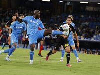 Napoli's Romelu Lukaku is seen in action during the Serie A soccer match SSC Napoli vs. Monza at Stadio Maradona in Naples, Italy, on Septem...