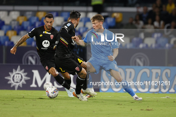 Scott McTominay is seen in action during the Serie A soccer match between SSC Napoli and Monza at Stadio Maradona in Naples, Italy, on Septe...