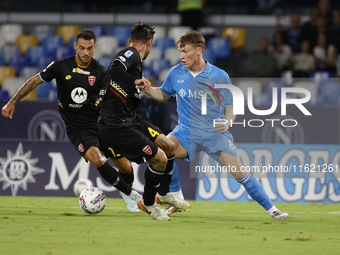 Scott McTominay is seen in action during the Serie A soccer match between SSC Napoli and Monza at Stadio Maradona in Naples, Italy, on Septe...