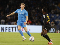 Scott McTominay controls the ball during the Serie A soccer match between SSC Napoli and Monza at Stadio Maradona in Naples, Italy, on Septe...