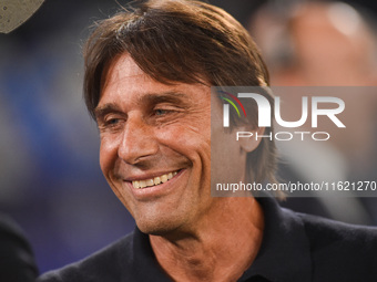 Antonio Conte Head Coach of SSC Napoli during the Serie A match between SSC Napoli and AC Monza at Stadio Diego Armando Maradona Naples Ital...