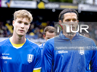 RKC player Tim van der Loo and RKC player Oskar Zawada during the match RKC vs. Ajax at the Mandemakers Stadium for the Dutch Eredivisie sea...