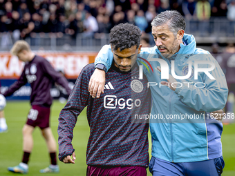 AFC Ajax Amsterdam defender Owen Wijndal plays during the match RKC - Ajax at the Mandemakers Stadium for the Dutch Eredivisie season 2024-2...