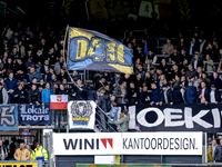 Supporters of RKC Waalwijk during the match RKC - Ajax at the Mandemakers Stadium for the Dutch Eredivisie season 2024-2025 in Waalwijk, Net...