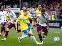 RKC player Julian Lelieveld and AFC Ajax Amsterdam forward Jaydon Banel during the match RKC vs. Ajax at the Mandemakers Stadium for the Dut...