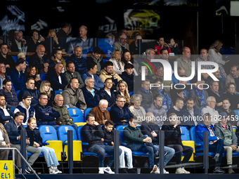 Supporters of RKC Waalwijk during the match RKC - Ajax at the Mandemakers Stadium for the Dutch Eredivisie season 2024-2025 in Waalwijk, Net...