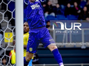 RKC goalkeeper Jeroen Houwen plays during the match between RKC and Ajax at the Mandemakers Stadium for the Dutch Eredivisie season 2024-202...