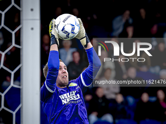 RKC goalkeeper Jeroen Houwen plays during the match between RKC and Ajax at the Mandemakers Stadium for the Dutch Eredivisie season 2024-202...