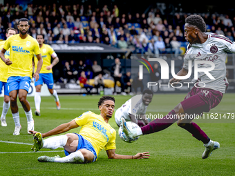 RKC player Daouda Weidmann and AFC Ajax Amsterdam forward Jaydon Banel during the match RKC vs. Ajax at the Mandemakers Stadium for the Dutc...