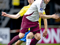 RKC player Tim van der Loo and AFC Ajax Amsterdam midfielder Davy Klaassen during the match RKC vs. Ajax at the Mandemakers Stadium for the...