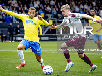 RKC player Liam van Gelderen and AFC Ajax Amsterdam midfielder Kenneth Taylor during the match RKC vs. Ajax at the Mandemakers Stadium for t...