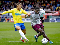 RKC player Liam van Gelderen and AFC Ajax Amsterdam forward Brian Brobbey during the match RKC vs. Ajax at the Mandemakers Stadium for the D...