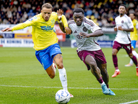 RKC player Liam van Gelderen and AFC Ajax Amsterdam forward Brian Brobbey during the match RKC vs. Ajax at the Mandemakers Stadium for the D...