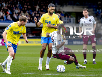 RKC player Julian Lelieveld, RKC player Yassin Oukili, and AFC Ajax Amsterdam forward Jaydon Banel during the match RKC - Ajax at the Mandem...