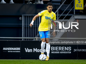 RKC player Richonell Margaret plays during the match between RKC and Ajax at the Mandemakers Stadium for the Dutch Eredivisie season 2024-20...