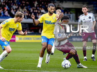 RKC player Julian Lelieveld, RKC player Yassin Oukili, and AFC Ajax Amsterdam forward Jaydon Banel during the match RKC - Ajax at the Mandem...