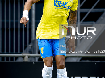 RKC player Richonell Margaret plays during the match between RKC and Ajax at the Mandemakers Stadium for the Dutch Eredivisie season 2024-20...