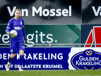 RKC goalkeeper Jeroen Houwen plays during the match between RKC and Ajax at the Mandemakers Stadium for the Dutch Eredivisie season 2024-202...