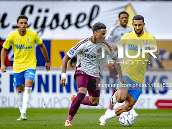 AFC Ajax Amsterdam defender Jorrel Hato and RKC player Yassin Oukili during the match RKC - Ajax at the Mandemakers Stadium for the Dutch Er...