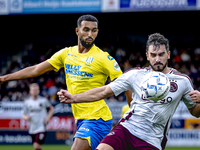 RKC player Yassin Oukili and AFC Ajax Amsterdam defender Josip Sutalo during the match RKC vs. Ajax at the Mandemakers Stadium for the Dutch...