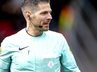 Referee Jochem Kamphuis officiates the match between RKC and Ajax at the Mandemakers Stadium for the Dutch Eredivisie season 2024-2025 in Wa...