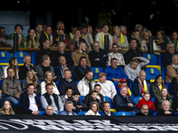 Supporters of RKC Waalwijk during the match RKC - Ajax at the Mandemakers Stadium for the Dutch Eredivisie season 2024-2025 in Waalwijk, Net...