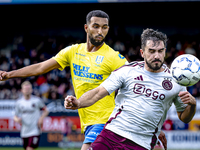 RKC player Yassin Oukili and AFC Ajax Amsterdam defender Josip Sutalo during the match RKC vs. Ajax at the Mandemakers Stadium for the Dutch...