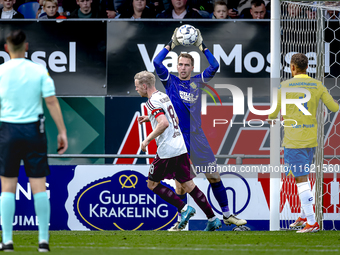 RKC goalkeeper Jeroen Houwen plays during the match between RKC and Ajax at the Mandemakers Stadium for the Dutch Eredivisie season 2024-202...