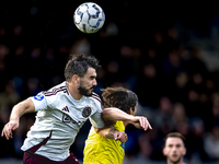 AFC Ajax Amsterdam defender Josip Sutalo and RKC player Oskar Zawada during the match RKC - Ajax at the Mandemakers Stadium for the Dutch Er...