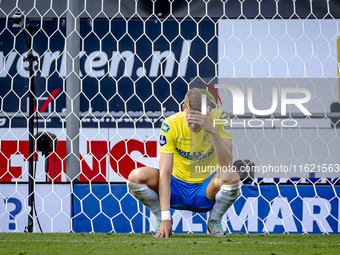 RKC player Dario van de Buijs appears dejected during the match between RKC and Ajax at the Mandemakers Stadium for the Dutch Eredivisie sea...