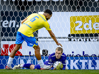 RKC goalkeeper Jeroen Houwen plays during the match between RKC and Ajax at the Mandemakers Stadium for the Dutch Eredivisie season 2024-202...