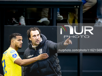 RKC player Mohamed Ihattaren and RKC assistant trainer Geert-Arend Roorda during the match RKC vs. Ajax at the Mandemakers Stadium for the D...