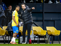 RKC player Mohamed Ihattaren and RKC assistant trainer Geert-Arend Roorda during the match RKC vs. Ajax at the Mandemakers Stadium for the D...