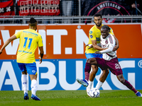 RKC player Yassin Oukili and AFC Ajax Amsterdam forward Bertrand Traore during the match RKC vs. Ajax at the Mandemakers Stadium for the Dut...