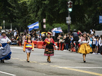 A parade takes place in Washington, DC, USA, on September 29, 2024, for Hispanic Heritage Month. (