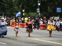 A parade takes place in Washington, DC, USA, on September 29, 2024, for Hispanic Heritage Month. (