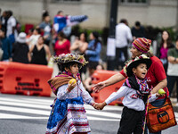 A parade takes place in Washington, DC, USA, on September 29, 2024, for Hispanic Heritage Month. (