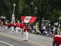 A parade takes place in Washington, DC, USA, on September 29, 2024, for Hispanic Heritage Month. (