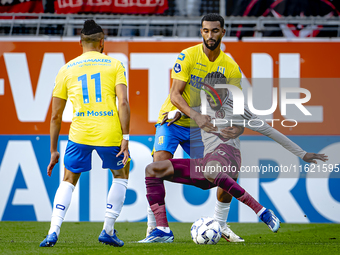 RKC player Yassin Oukili and AFC Ajax Amsterdam forward Bertrand Traore during the match RKC vs. Ajax at the Mandemakers Stadium for the Dut...