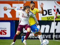 AFC Ajax Amsterdam midfielder Kian Fitz-Jim and RKC player Alexander Jakobsen during the match RKC - Ajax at the Mandemakers Stadium for the...