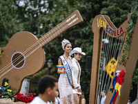 A parade takes place in Washington, DC, USA, on September 29, 2024, for Hispanic Heritage Month. (