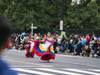 A parade takes place in Washington, DC, USA, on September 29, 2024, for Hispanic Heritage Month. (