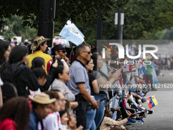 A parade takes place in Washington, DC, USA, on September 29, 2024, for Hispanic Heritage Month. (