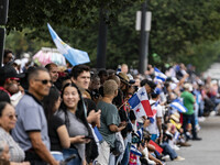 A parade takes place in Washington, DC, USA, on September 29, 2024, for Hispanic Heritage Month. (