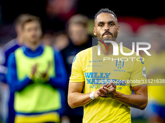 RKC player Alexander Jakobsen plays during the match RKC vs. Ajax at the Mandemakers Stadium for the Dutch Eredivisie season 2024-2025 in Wa...